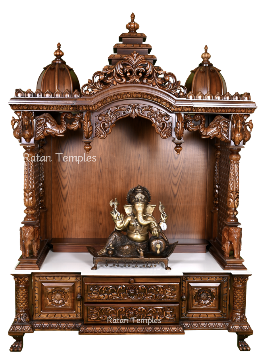Royal Teak Wood Pooja Mandir – Model B-1